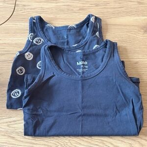 Molo Kids Navy and Smiley Tank Tops